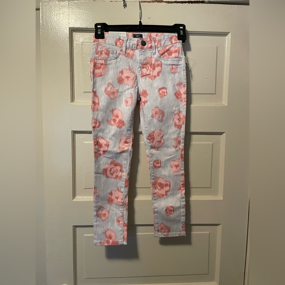 GAP Peach and White Patterned Jeans